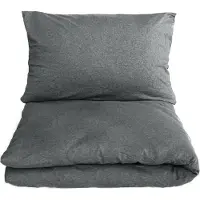 Cofi1453® Bettwäsche 100% Baumwolle Jersey – Ganzjahresbettwäsche, einfarbiges Design & wendbar 135 x 200 cm