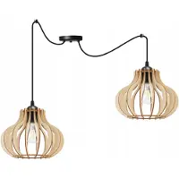 Light11 HOME Hängelampe, Deckenleuchter, Holz, LED-Lampenschirm