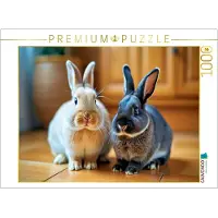 CALVENDO Puzzle Kaninchen, die dein Zuhause wärmen. | 1000 Teile Lege-Größe 64 × 48 cm Foto-Puzzle für glückliche Stunden