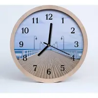 Tulup Holzuhr 30fi cm wanduhr - Pier Landschaft