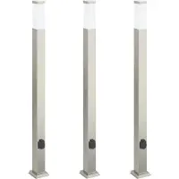 vidaXL Pollerleuchten mit Auslass 3 Stk. 110 cm Edelstahl IP44