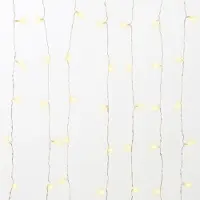 Gartenpirat Lichtervorhang 3x3 m 300 LED warmweiß LED-Vorhang mit 8 Programmen