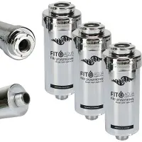 Fitaqua 3x Duschfilter Wasserfilter gegen Kalk/Chlor Shower filter AWF-SWR-P-M Chrom