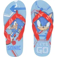 Sonic Flip Flops für Kinder Bequeme Sommer Sandalen im coolen Design Rot 28/30 cm