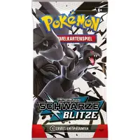 Nintendo Pokémon TCG – Karmesin & Purpur Schwarze Blitze | Booster | Deutsch | 10 Karten + Heartforcards Versandschutz