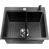 OEM Küchenspüle, Edelstahl, Komplett-Installationsset, Kein Wasserhahn-Paket