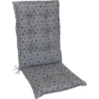 Kettler Herlag Hochlehner-Auflage Valeria Gartenstuhlauflage mit Mandala-Muster Anthrazit 123x50x7,5cm