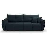 Masseno Sofa MODA mit Schlaffunktion, Schlafsofa, Wohnzimmersofa, Couch, Soffa, Bettsofa, Chenille-Stoff – Blau WIND 77