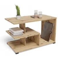 Matkam Couchtisch TEXAS EX3, H55 x B90 x T51 cm, Moderne Wohnzimmertisch aus 18mm Laminat, Stilvoll (Artisan Eiche)