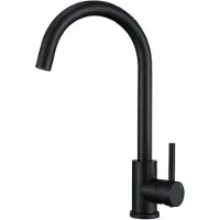 VBChome Küchenarmatur Schwarz Matt Granitoptik 360° drehbar – Einhebel Mischbatterie für Spüle, Wasserhahn modern für Spültisch