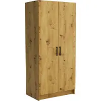 Masseno Drehtürenschrank PINELLO 81/177/52cm 2-türig Schlafzimmer Schrank Kleiderschrank Eiche Artisan