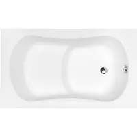 For you Aqua | Besco Aria Badewanne - 120x70cm - Mit Sitzfläche - Inkl. Ständer Und Siphon - Rechteckig