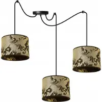 Light11 HOME Decken-Hängelampe, Lampenschirm mit Spinnenmuster, Gold
