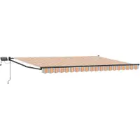 Syfax Manuelle Markise mit Solar-LED 4 x 3 m