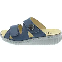 Belvida Damenschuhe Pantoletten Bequem Blau Freizeit