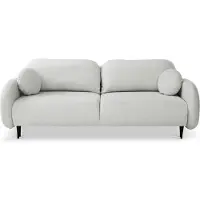 Masseno Sofa AGIO mit Schlaffunktion, Schlafsofa, Wohnzimmersofa, Couch, Soffa, Bettsofa, Plüsch-Stoff – Beige CASTEL 04