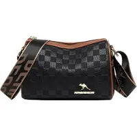 Edibazzar Damen Umhängetasche mit Reißverschluss - Schultertasche, Handtasche, Crossbody Tasche aus Kunstleder mit verstellbarem Schultergurt, Schwarz