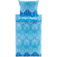 Bassetti Satin-Bettwäsche-Garnitur ISOLABELLA Farbe B1 INDIGO Größe 200x200+2x80x80
