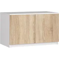 Akord Furniture Factory SP0PSYSNADBIASON010, Weiß, Garderobe, 2 Regale, 2 Tür(en), Matt, Drehtür