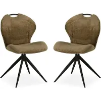 MX Sofa Esszimmerstuhl River - Curry (2er-Set)