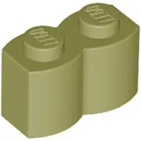 LEGO 1x2 Pallisade - 250 Stück Olivgrün