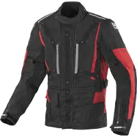 Berik Spencer Schwarz Rot Wasserdichte Motorrad Textiljacke Größe 50