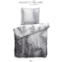 Heckett & Lane Heckett Lane Refined Satin Bettwäsche Bjorn 135x200 cm blau
