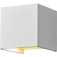 Maytoni LED-Außenwandleuchte Fulton, 10x10cm, weiß