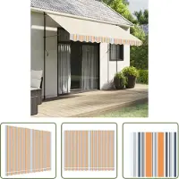 The Living Store Markisenbespannung Mehrfarbig Gestreift 3,5x2,5 m