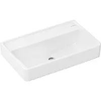 Hansgrohe Xanuia Q Waschtisch Compact 600/370 ohne Hahnloch und Überlauf, SmartClean, Weiß