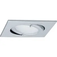 Paulmann Möbel Einbauleuchten Set IP44 Quadro schwenkbar 3x20W 60VA 230/12V G4 Chrom matt/Alu