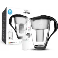Dafi Glas-Filterkrug Crystal LED Schwarz mit 1 Classic Filter - 2 Liter