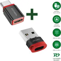 4smarts 541615, USB Typ-A, USB Typ-C, Männlich/weiblich, Schwarz, Männlich, Weiblich