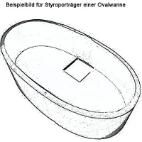 Polysan Styroporträger zu Badewanne Viva O 185