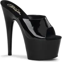 Pleaser ADORE-701 Damen Slipper von , Schwarz Lack , EU 42, US 12