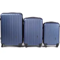 Wings Set mit 3 L, M, S, blauen Koffern