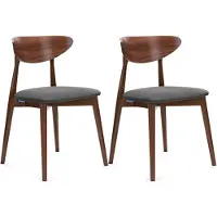 Konsimo Esszimmerstühle 2 St RABI Gestell aus Massivholz, Grau, Stoff/Holz, Scandinavian, 47x79x45 cm