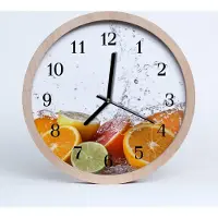 Tulup Holzuhr 20fi cm wanduhr - Orangen Obst