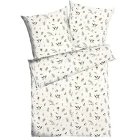 Kaeppel Bettwäsche "Winter Greens", grün, B/L: 155cm x 220cm, 1 Stk., 1 Stk., Feinbiber, B/L: 80cm x 80cm, 2 Stk., Feinbiber, Obermaterial: 100% Baumwolle, Bettwäsche, Bettwäsche, mit Blättern