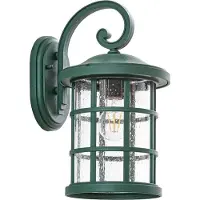 LINDBY Außenwandlampe Ankea, grün, Höhe 37 cm, IP23, E27