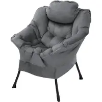 ML-Design Sessel Wohnzimmer, Relaxsessel mit Armlehnen, Lesesessel bequem, Fernsehsessel mit Kopfkissen, Loungesessel, Polstersessel TV, Anthrazit