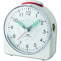 TFA-Dostmann Analoger Funk-Wecker mit Sekundenzeiger und lautlosem Uhrwerk SUNRISE 60.1513.02