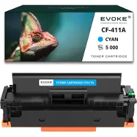 Evoke Toner für HP CF411X / CRG046HC-CF411X/CRG046H CF411X / CRG046HC Blau (cyan) | Ersatz für M452dn M452dw M477fdn M477fdw MF732Cdw MF734Cdw