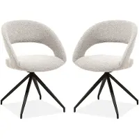MX Sofa Drehbarer Esszimmerstuhl Yara - Pearl (2er-Set)