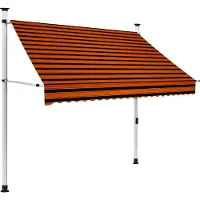 Syfax Einziehbare Markise Handbetrieben 200 cm Orange und Braun