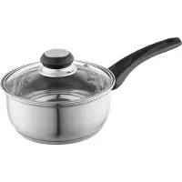 Altom Design Emilio 16cm Stahlkasserolle mit Deckel und Griff 1.2l
