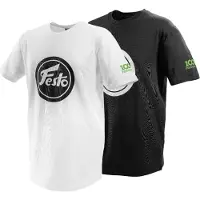 Festool SH-FT3-L/2 100Y 100 Jahre T-Shirt Jubiläumsedition ( 578395 ) Größe L Schwarz / Weiß Baumwolle / Elasthan