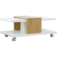 Inter Link Couchtisch JOLIET Weiß/Wildeiche MDF