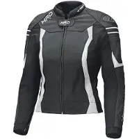 Held Street 3.0 Damen Motorrad Lederjacke, schwarz/weiß, 76