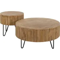 KAWOLA Couchtisch LORENA Set 2-tlg. Mangoholz braun